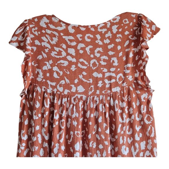 SAVANNA JANE Women's S Embroidered Top Animal Print Floral Multicolor V-Neck 34" - Picture 6 of 7